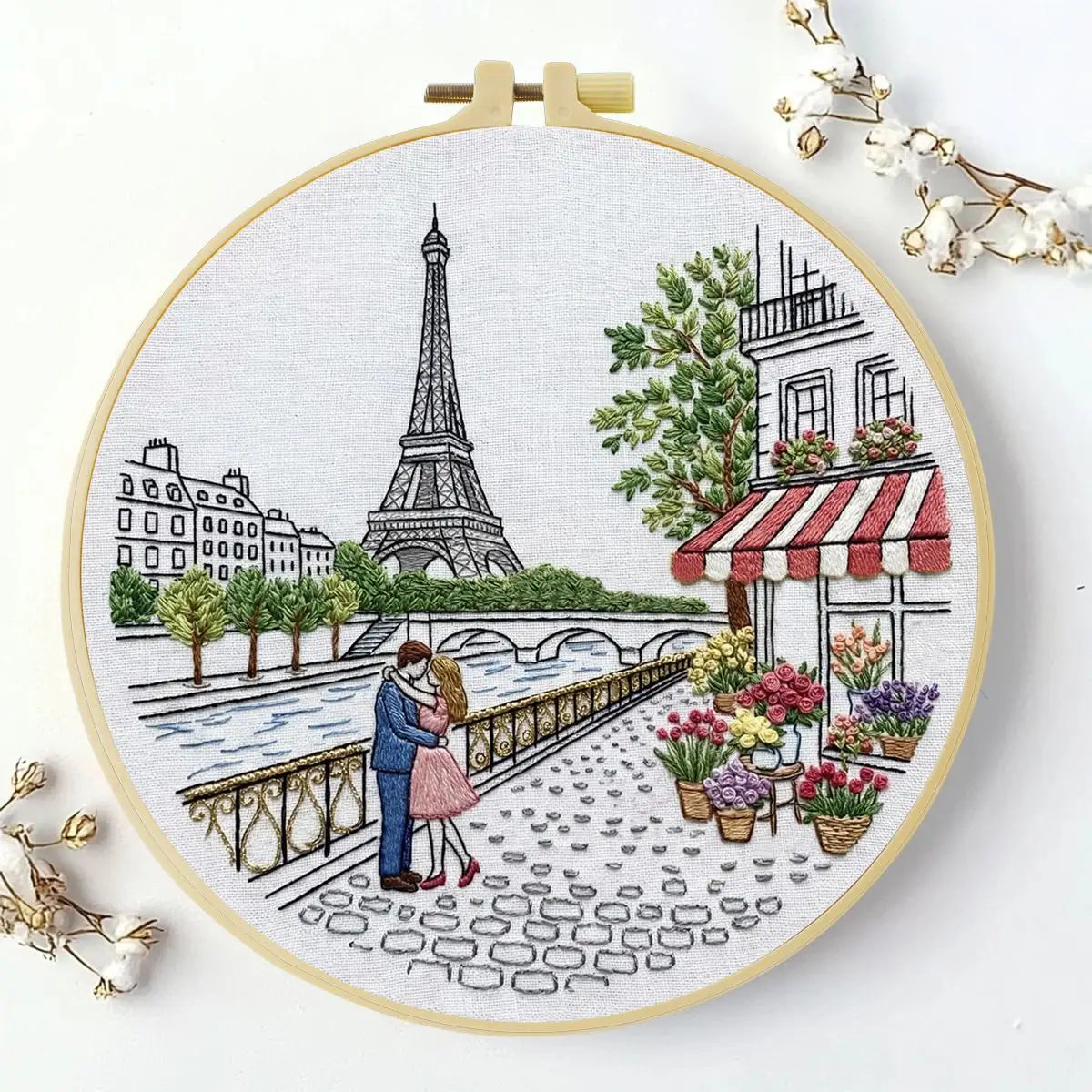 Paris Romance Embroidery Kit 🗼💐💕