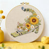 Sunflower Cat Embroidery Kit