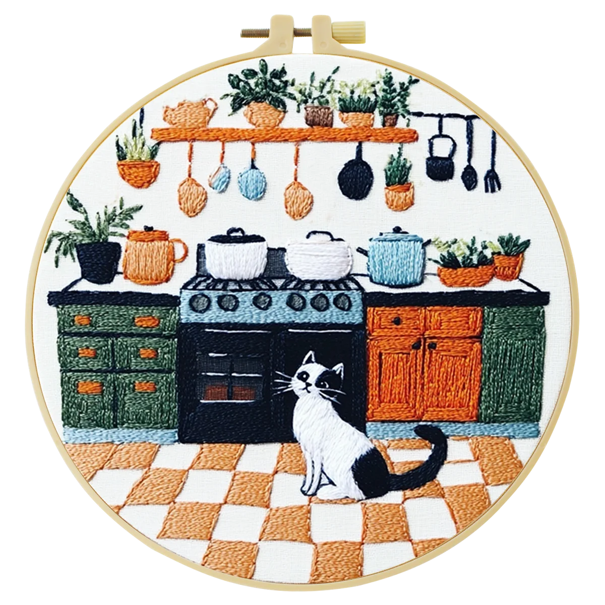 1pc 20X20CM/15X15CM 7.87/6.3inch Simple Bag Embroidery Starter Kit DIY kit DIY embroidery kit manualidades Set for Beginner