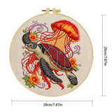 Sea Turtle & Jellyfish Embroidery Kit