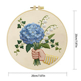 Blue Hydrangea Bouquet Embroidery Kit