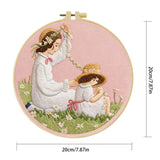Mother & Daughter Daisy Chain Embroidery Kit – Heartwarming Floral DIY Hand Embroidery Hoop Art Set