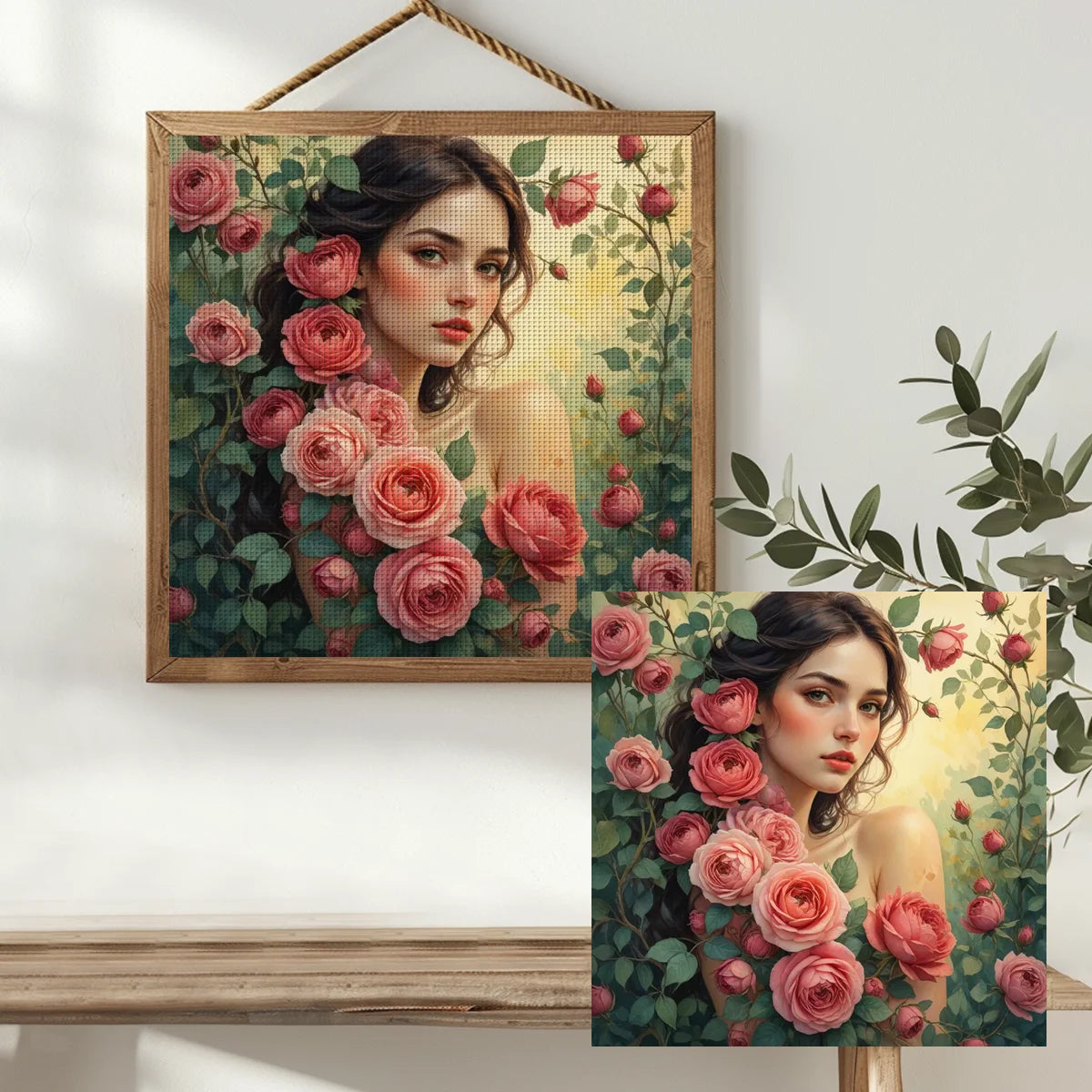Rose Garden Beauty Cross Stitch Kit 🌹👩🏻🦰✨
