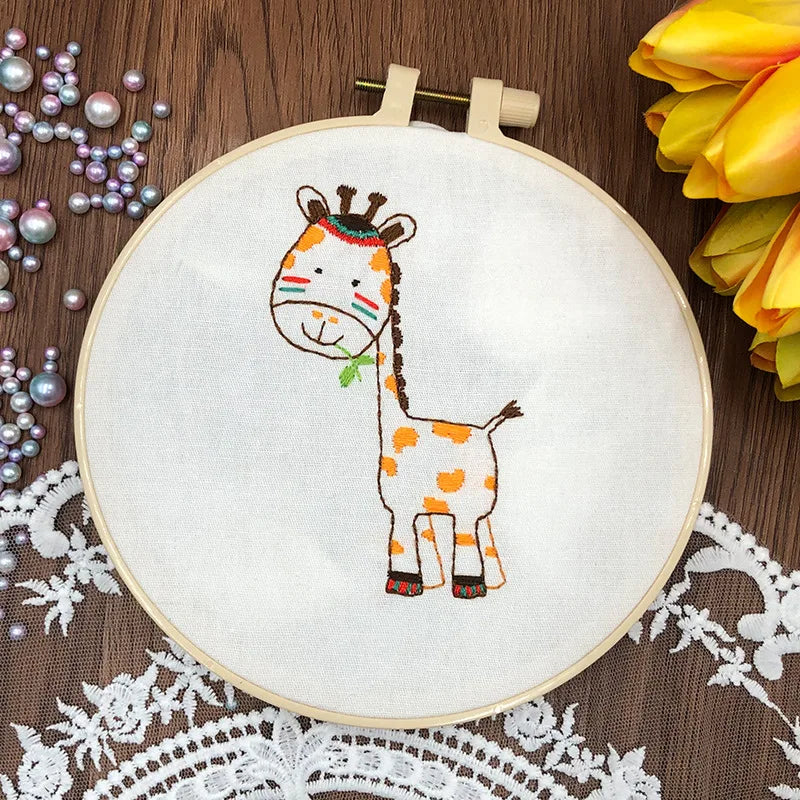 Animal Friends Beginner Embroidery Kit