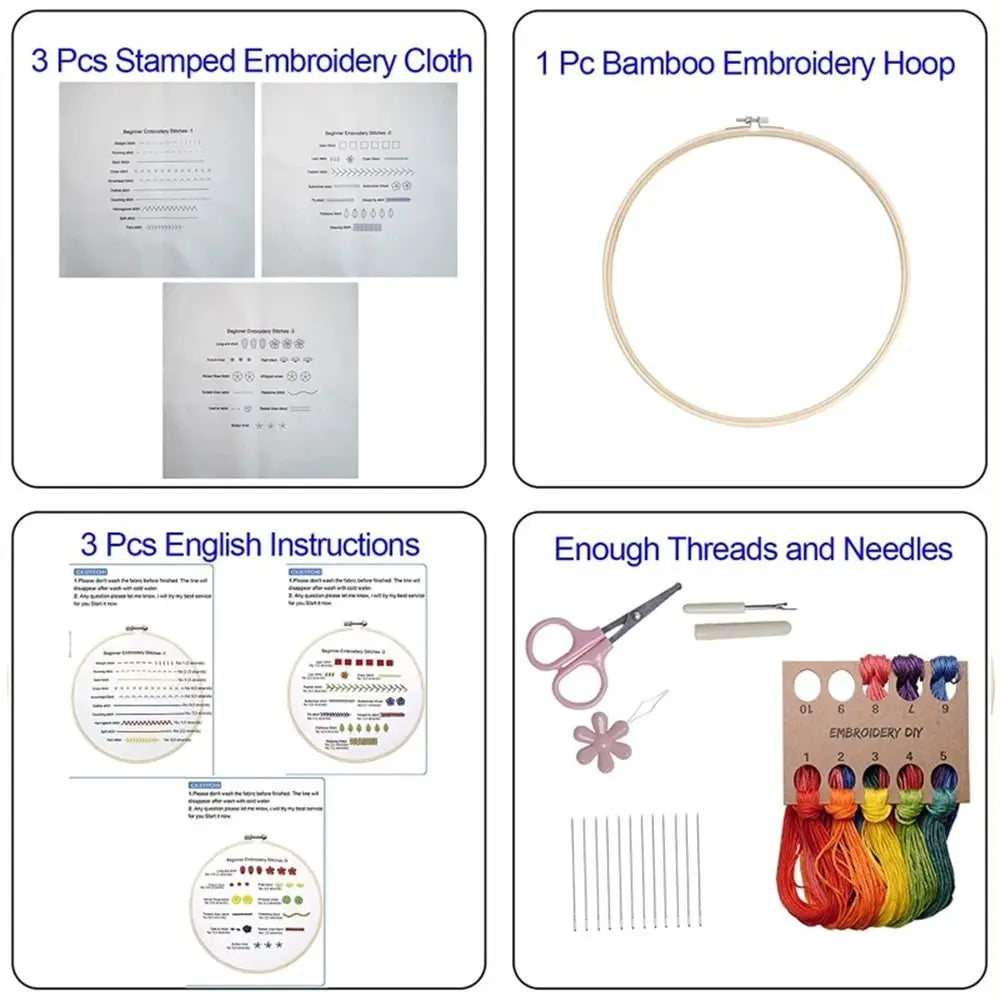 Beginner Embroidery Stitch Practice Kit