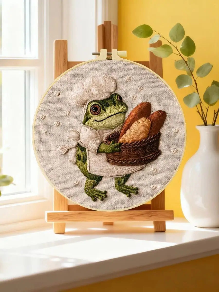 Baker Frog Embroidery Kit