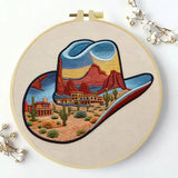 Desert Cowboy Hat Embroidery Kit