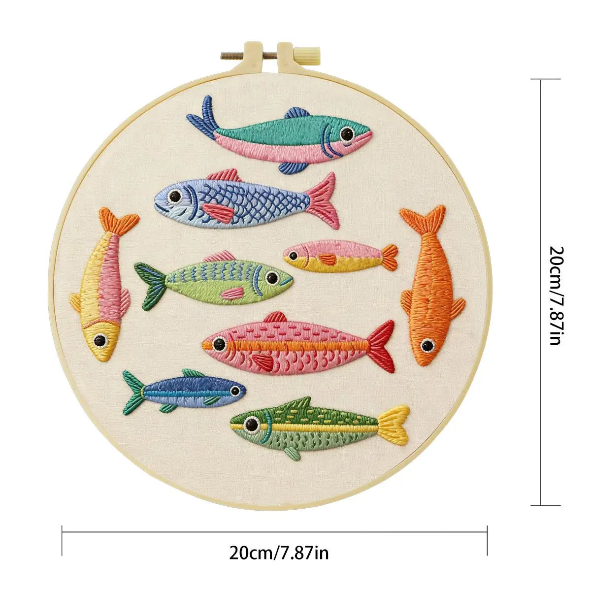 Colorful Fish Embroidery Kit