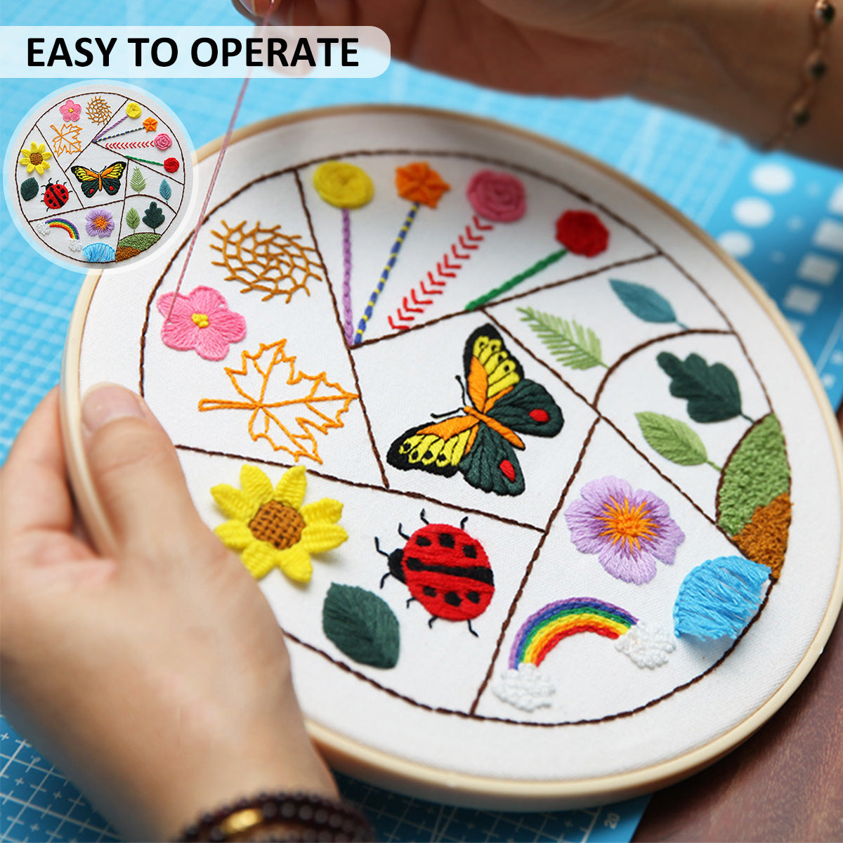 3-Piece Beginner Embroidery Technique Kit