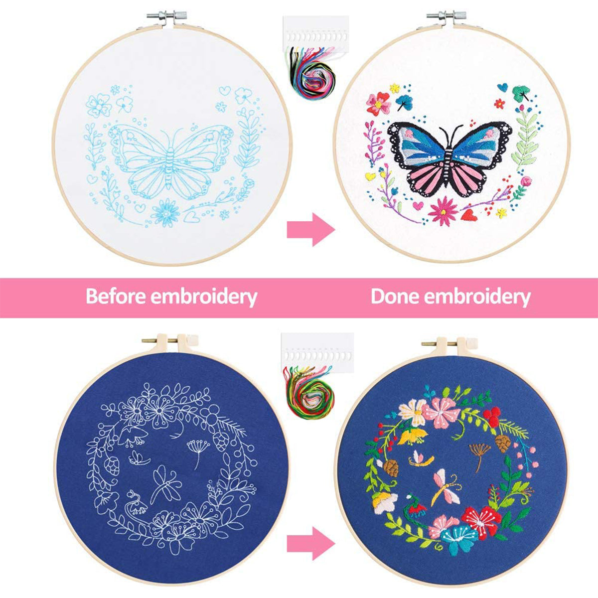 3-Piece Beginner Embroidery Technique Kit