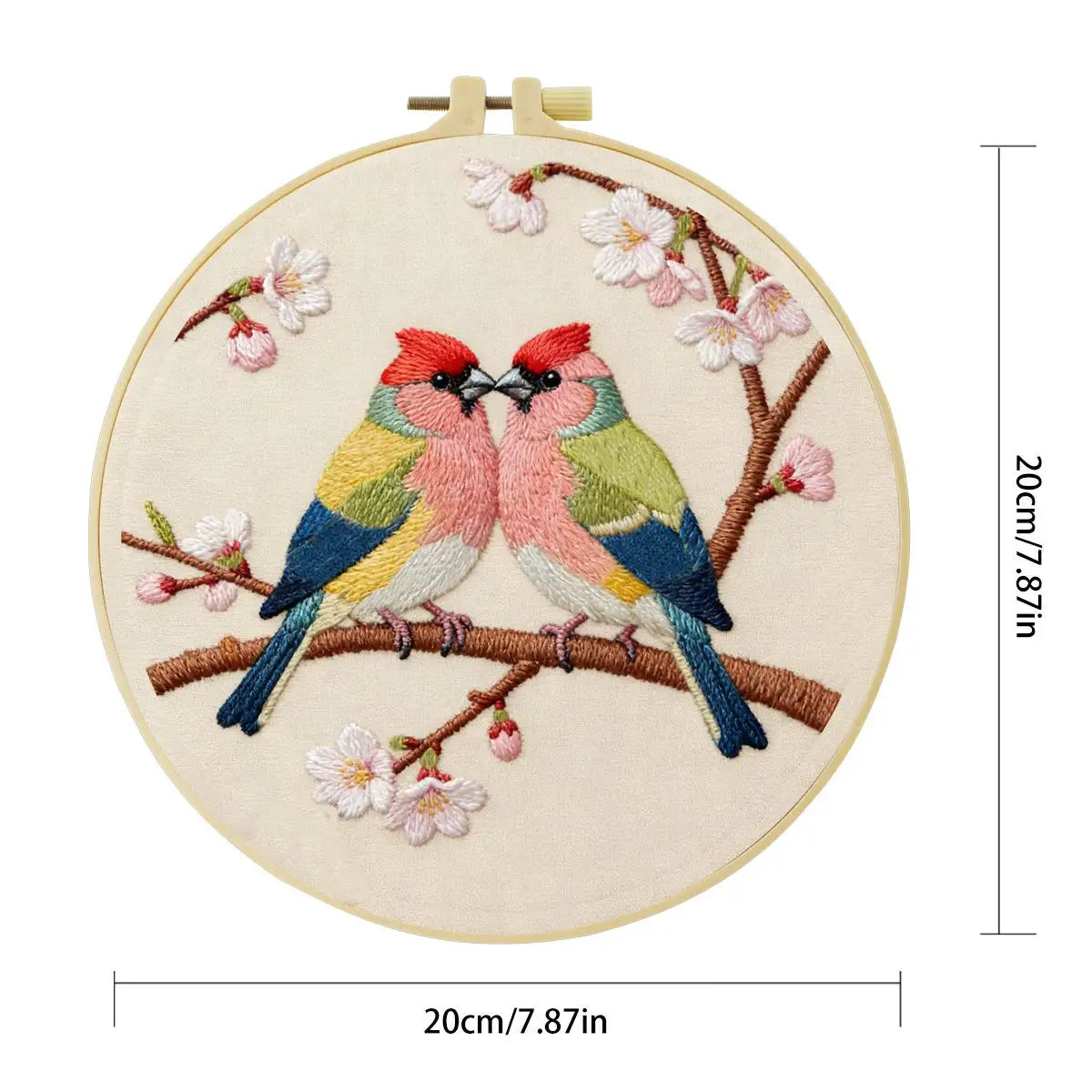 Lovebirds Blossom Embroidery Kit