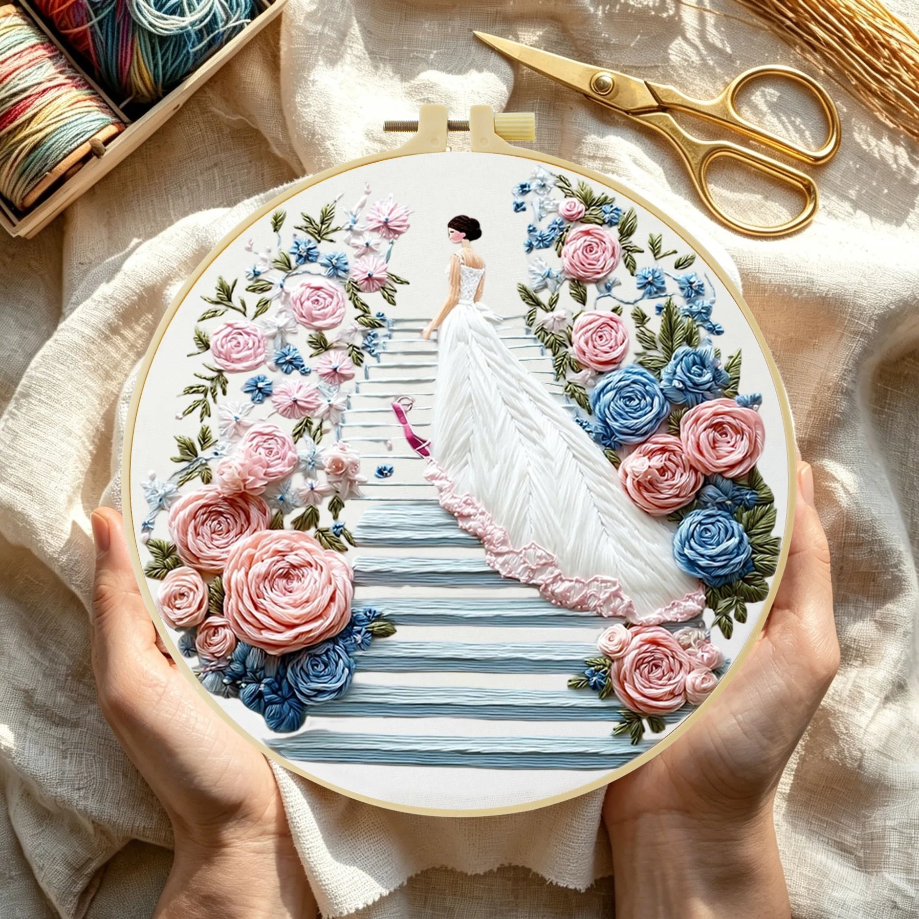Bridal Bloom Embroidery Kit