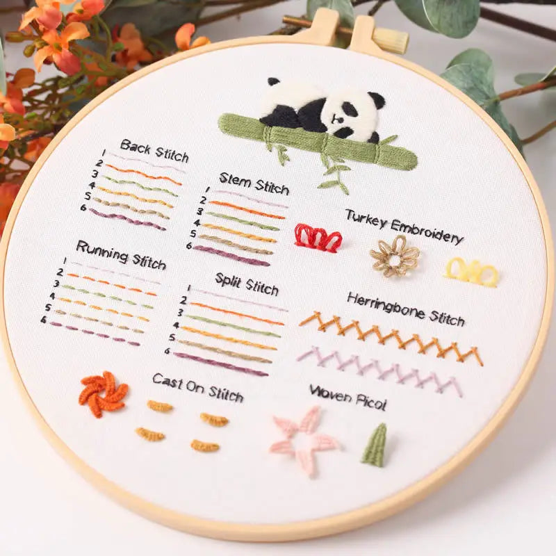 4-Piece Beginner Embroidery Stitch Sampler Kit