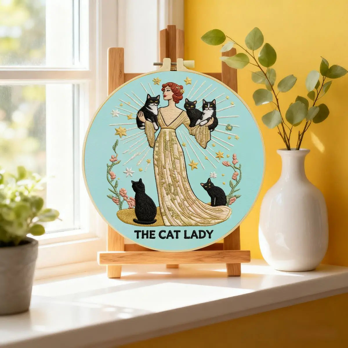The Cat Lady Embroidery Kit