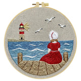 Seaside Lighthouse Daydream Embroidery Kit 🌊⚓❤️