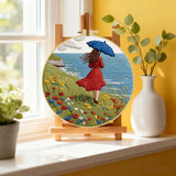 Seaside Breeze Embroidery Kit 🌊☂️🌼
