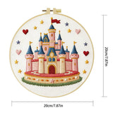 Fairytale Princess Castle Embroidery Kit – Magical Kingdom DIY Hand Embroidery Hoop Art Set
