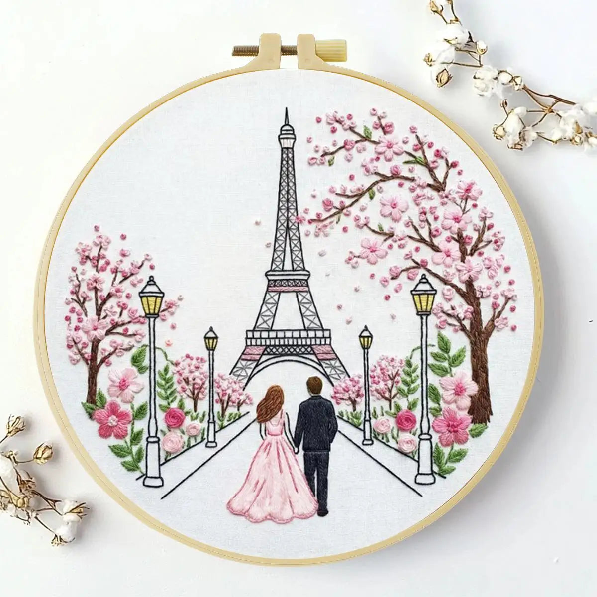 Springtime Paris Love Embroidery Kit 🌸🗼💕