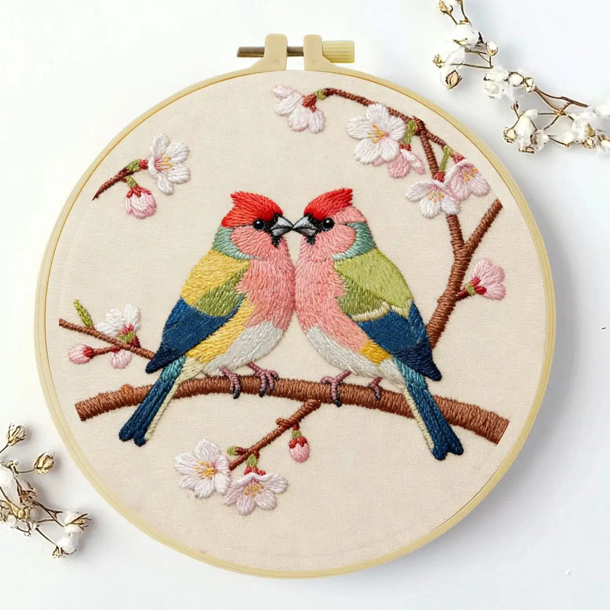 Lovebirds Blossom Embroidery Kit