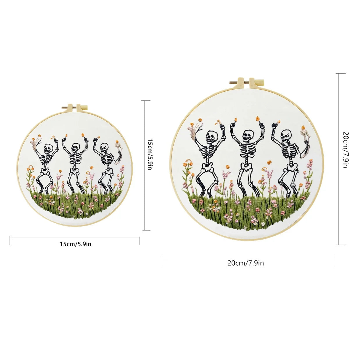 Dancing Skeletons Embroidery Kit