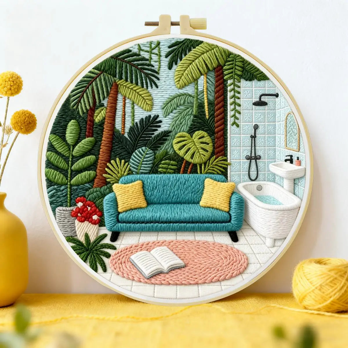 Tropical Oasis Embroidery Kit