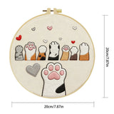 Cute Cat Paws Embroidery Kit
