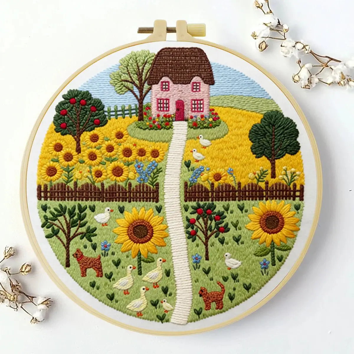Sunny Cottage Garden Embroidery Kit