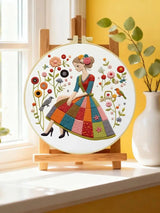 Patchwork Dress Girl Embroidery Kit