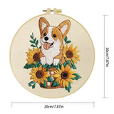 Sunflower Corgi Embroidery Kit