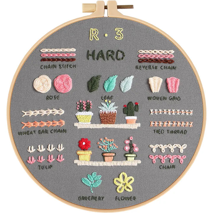 4-Stage Beginner Embroidery Learning Kit