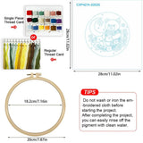 Moonlit Honey Bear Embroidery Kit – Cute Teddy Bear DIY Hand Embroidery Hoop Art Set