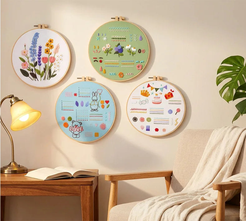 4-Piece Beginner Embroidery Learning Kit