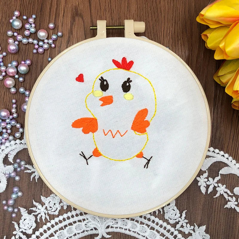 Animal Friends Beginner Embroidery Kit