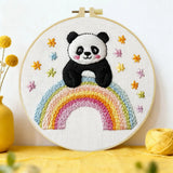 Rainbow Panda Embroidery Kit