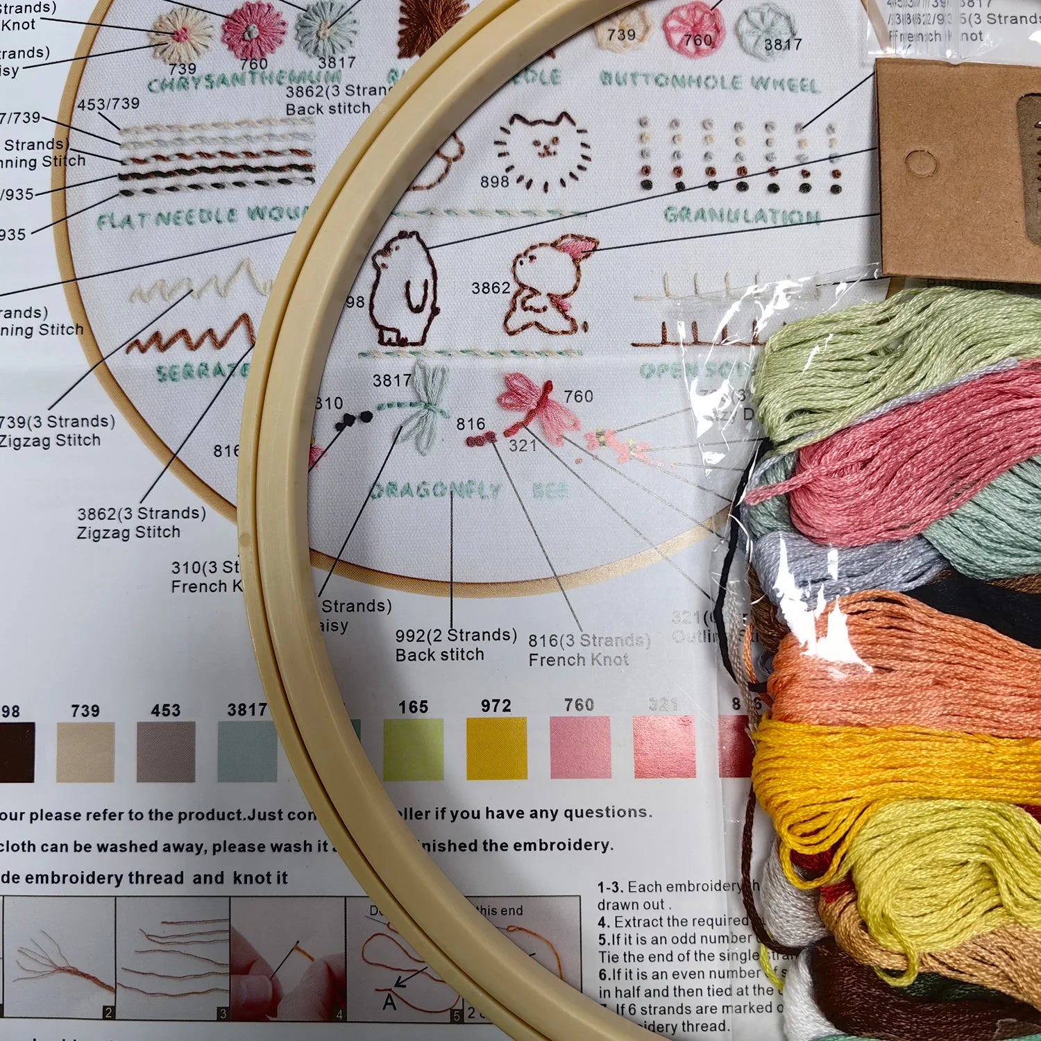 4-Stage Beginner Embroidery Learning Kit
