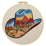 Desert Cowboy Hat Embroidery Kit