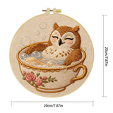 Cozy Owl Teacup Embroidery Kit