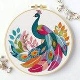 Boho Peacock Embroidery Kit