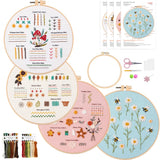 3/4pcs Beginner Embroidery Starter Kit