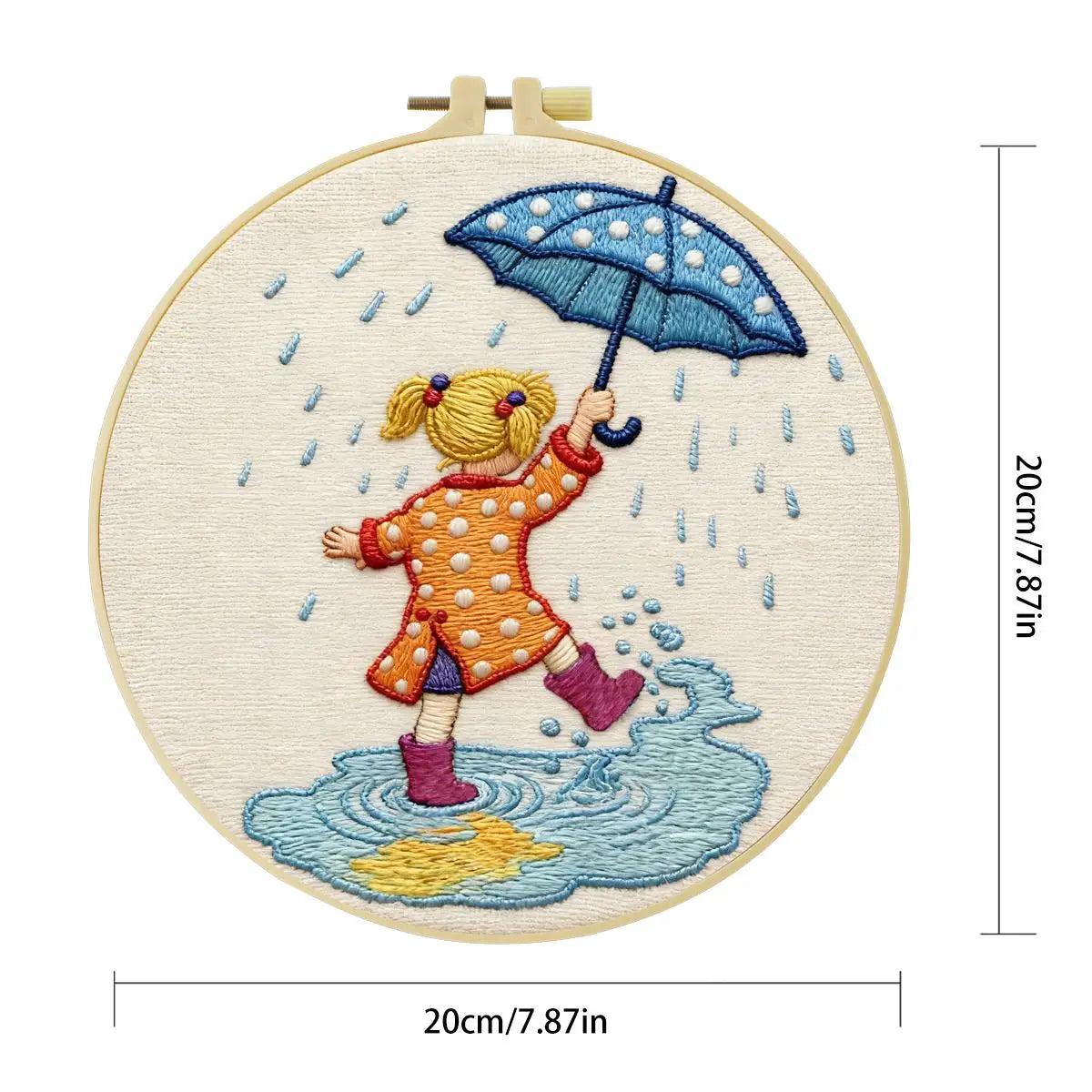 Rainy Day Puddle Jumper Embroidery Kit ☔💛