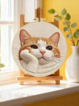 Dreamy Ginger Cat Embroidery Kit