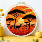 African Safari Sunset Embroidery Kit