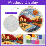 20X20CM/7.87inch Beach punch needle embroidery set kit Stitch Embroidery Knitted embroidery DIY handmade gift Needle Art
