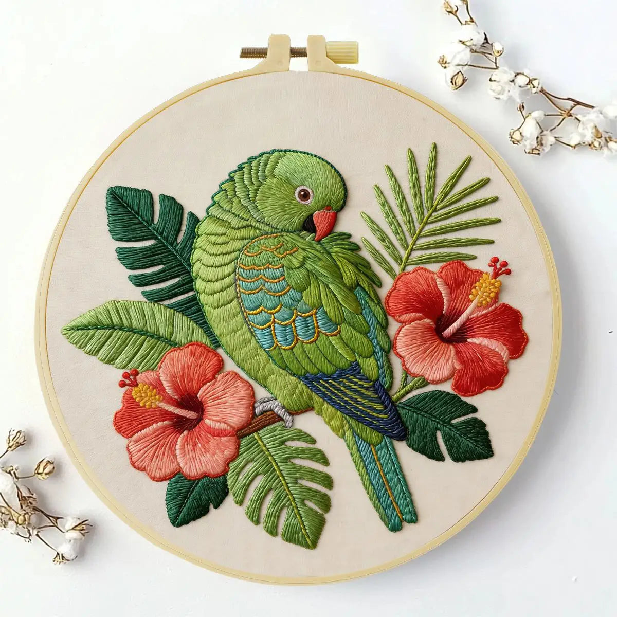 Tropical Parrot Embroidery Kit