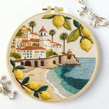 Mediterranean Lemon Coast Embroidery Kit