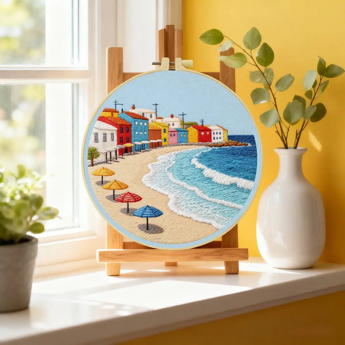 Seaside Village Embroidery Kit