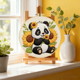 Sunflower Panda Embroidery Kit 🌻🐼