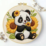 Sunflower Panda Embroidery Kit 🌻🐼
