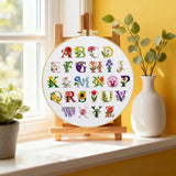 Floral Alphabet Embroidery Sampler Kit