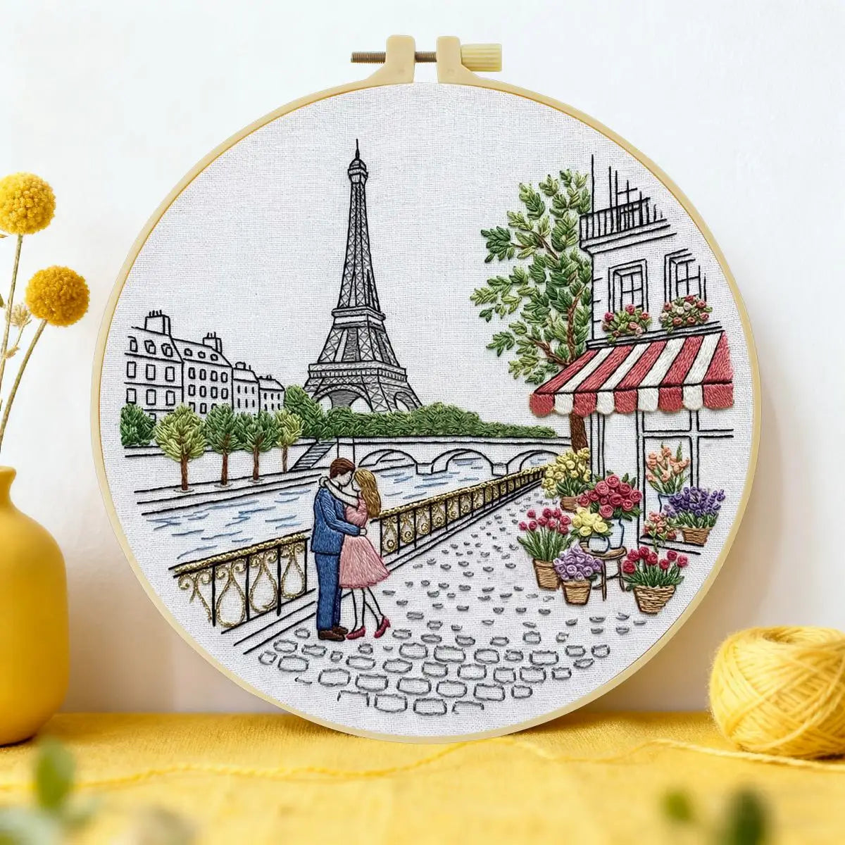 Paris Romance Embroidery Kit 🗼💐💕